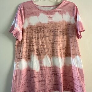 Blush Tie-Dye Short Sleeve Women's Top
